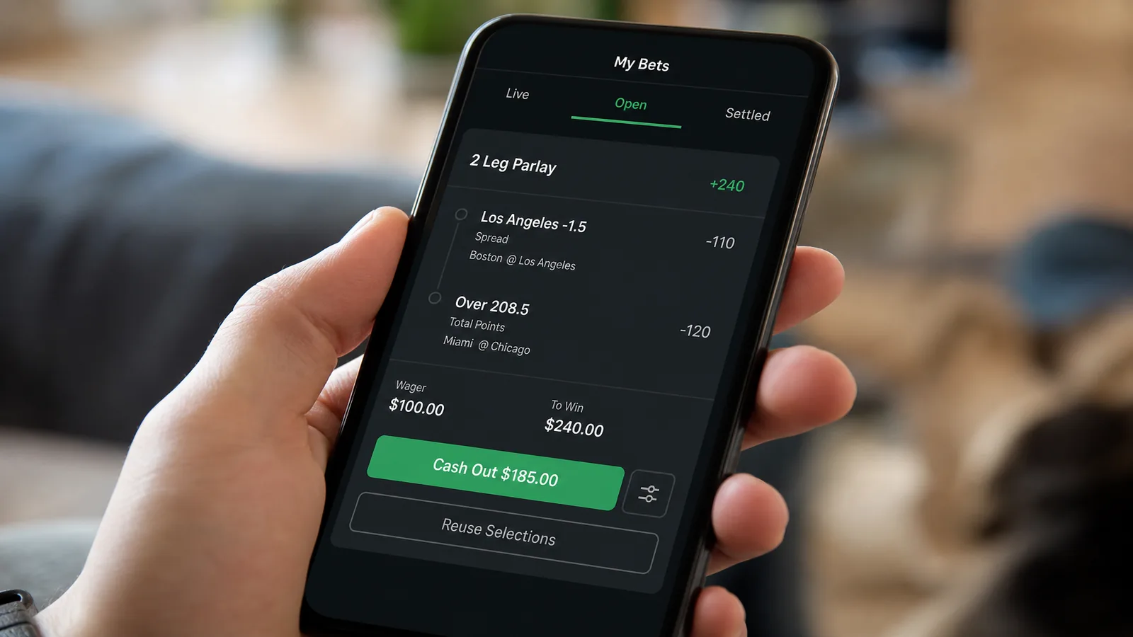 Téléphone affichant une option de clôture avant validation du ticket